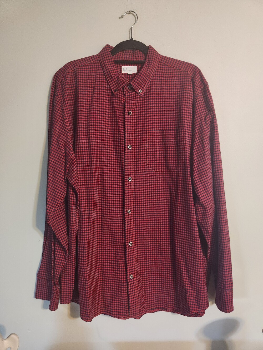 GAP Standard Fit Gingham Check Oxford Shirt
